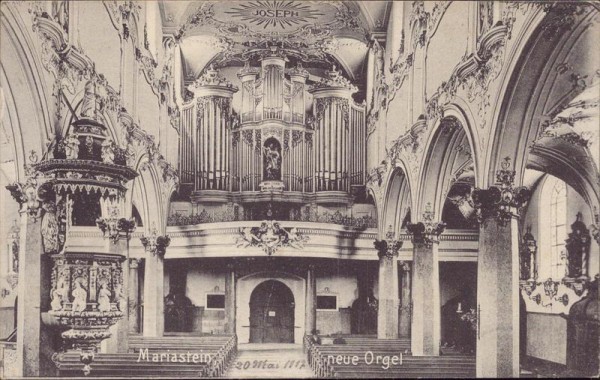Mariastein, neue Orgel Vorderseite