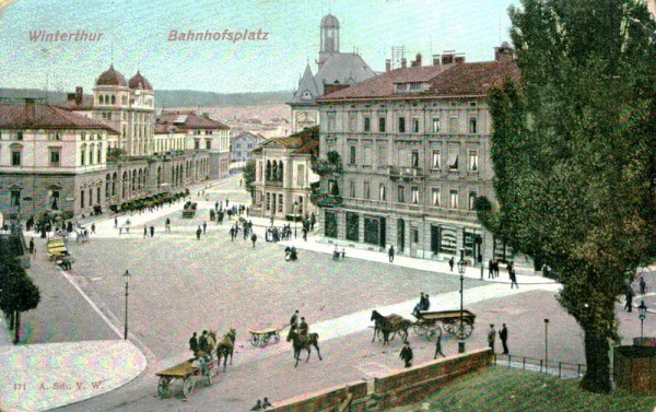Winterthur, Bahnhofplatz Vorderseite