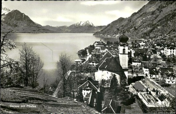 Gersau mit Pilatus Vorderseite