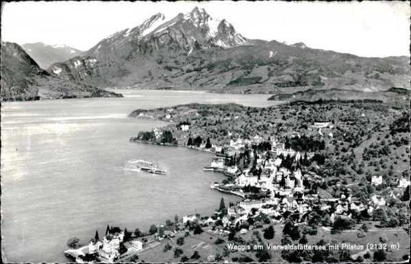 Weggis am Vierwaldstättersee mit Pilatus (2132 m) Vorderseite