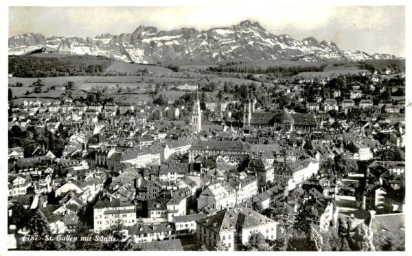 St.Gallen mit Säntis Vorderseite