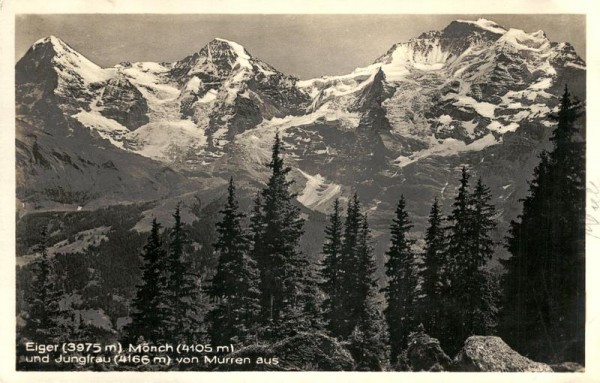 Eiger (3975 m) Mönch (4105 m) Vorderseite