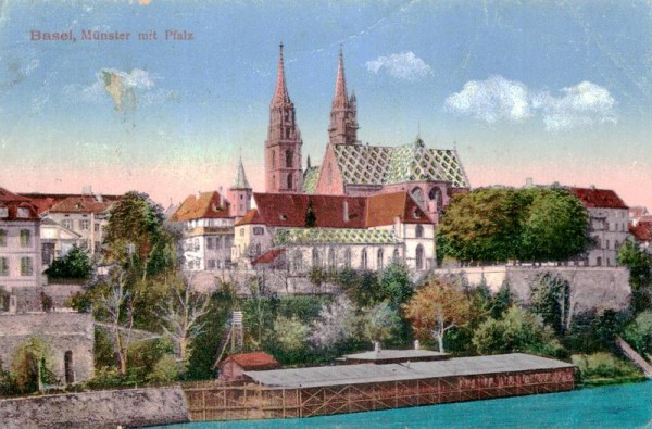 Basel - Münster mit Pfalz Vorderseite