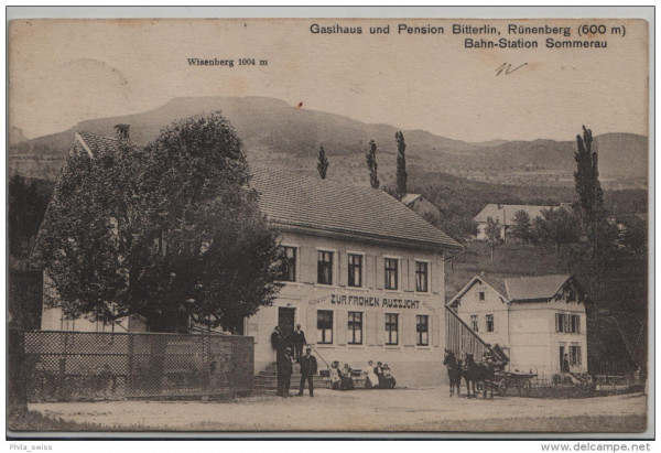 Rünenberg - Gasthaus und Pension Bitterlin - Bahn-Station Sommerau - animée