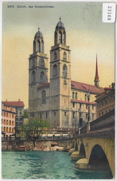 Zürich - Das Grossmünster - Litho