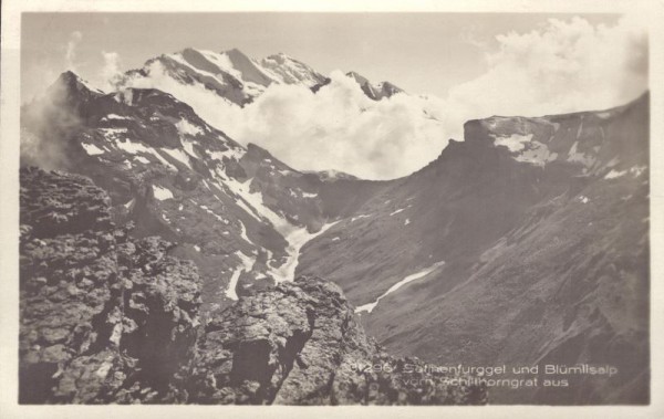 Sefinenfurgge und Blümlisalp vom Schilthorngrat aus