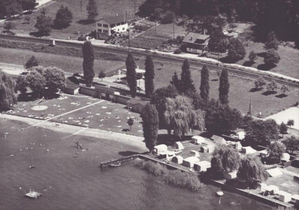 Campingplatz beim Strandbad, Steckborn TG  -  Flugaufnahmen Vorderseite