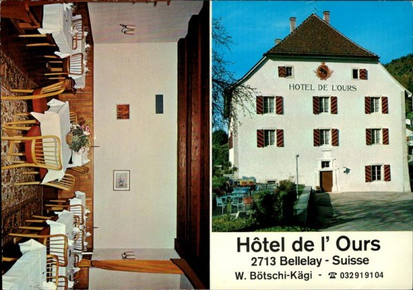 Saicourt, Bellelay, Hôtel de l'Ours Vorderseite