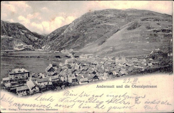 Andermatt und die Oberalpstrasse Vorderseite