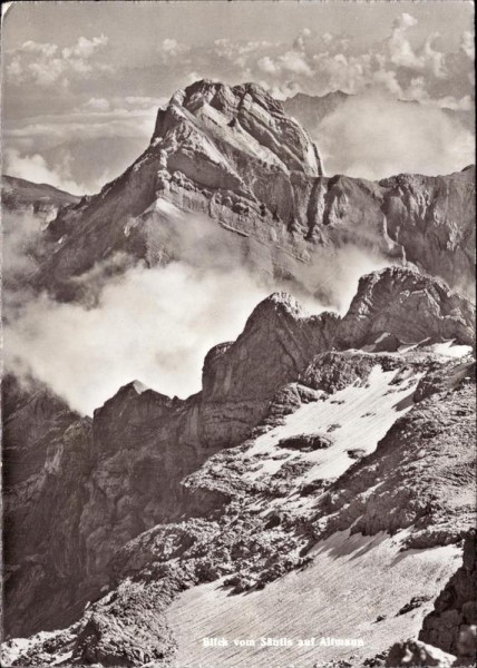 Blick vom Säntis auf Altmann Vorderseite