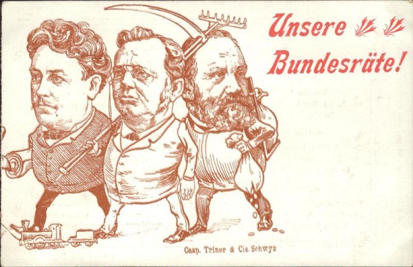 Unsere Bundesräte 1901, 2 von 2 Vorderseite