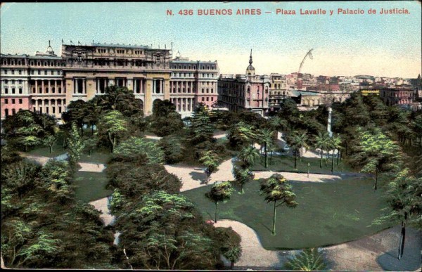 Buenos Aires - Plaza Lavalle y Palacio de Justica Vorderseite