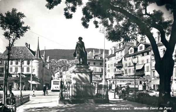 Neuchàtel, Monument David de Purry Vorderseite