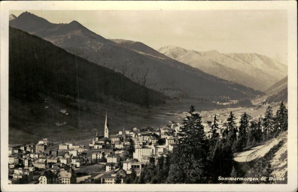 Sommermorgen in Davos Vorderseite