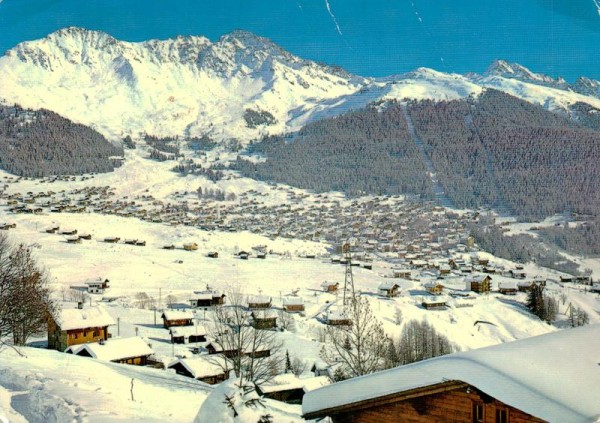 La station depuis le Pathiers, Verbier Vorderseite