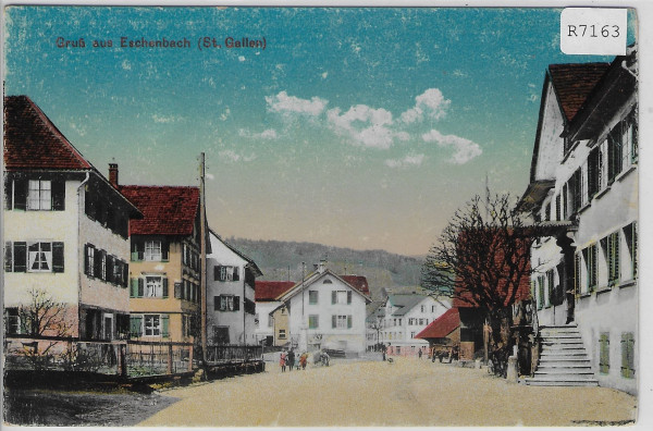 Gruss aus Eschenbach SG - animee belebt - Litho