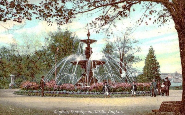Genève, Fontaine du Jardin Anglais Vorderseite