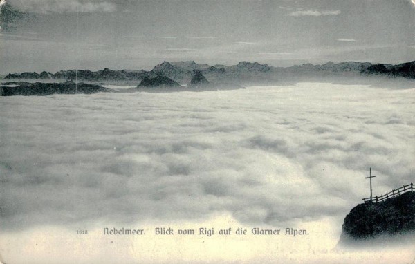 Nebelmeer, Blick vom Rigi auf die Glarner Alpen Vorderseite