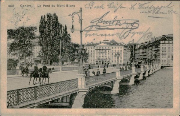 Genève - Le Pont du Mont-Blanc Vorderseite