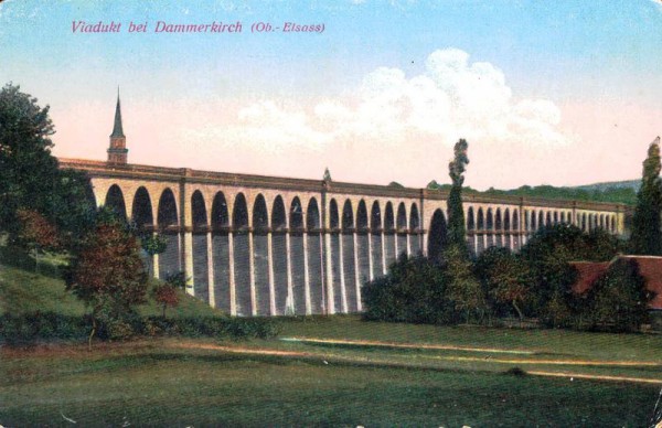 Elsass - Viadukt bei Dammenkirch Vorderseite