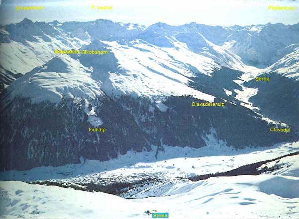 Davos mit Brämabüel-Jakobshorn-Skigebiet
