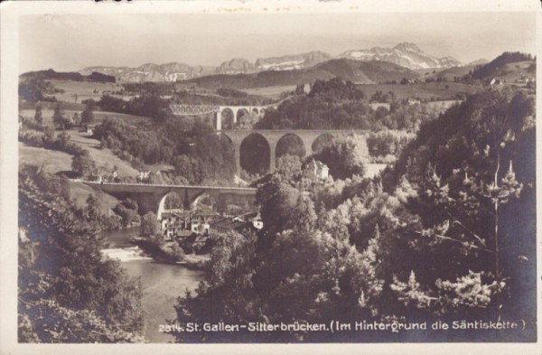 St. Gallen - Sitterbrücken und Säntiskette