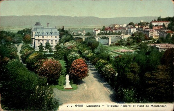 Lausanne - Trubunal Fédéral et Pont de Montbenon. Vorderseite