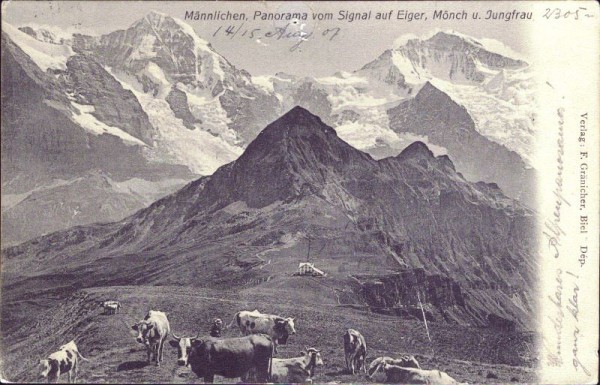 Männlichen - Panorama vom Signal auf Eiger Mönch und Jungfrau