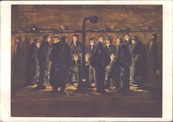Internierte Flüchtlinge suchen Licht und Wärme, 1940/41 Vorderseite