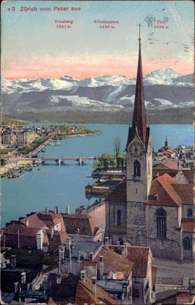 Zürich vom Peter aus Vorderseite