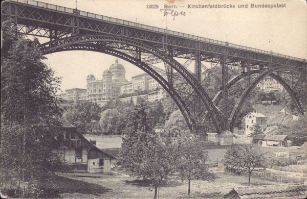 Bern, Kirchenfeldbrücke und Bundespalast