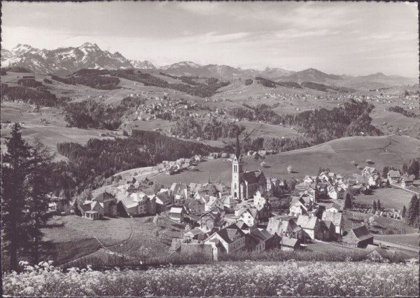 Kurort Rehetobel - Blick auf Trogen & Säntis