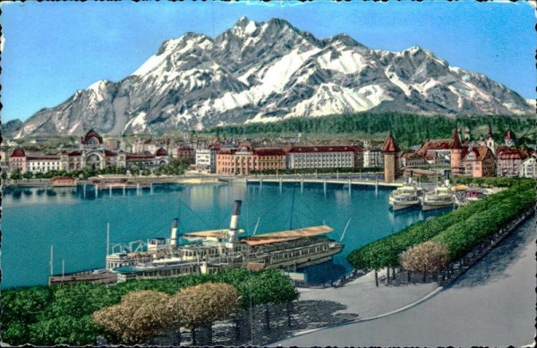Luzern und Pilatus (2132 m) Vorderseite
