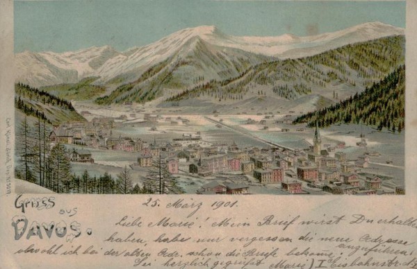 Gruss aus Davos Vorderseite