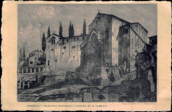 Verona - Teatro Romano - Chiesa di S.Libera Vorderseite
