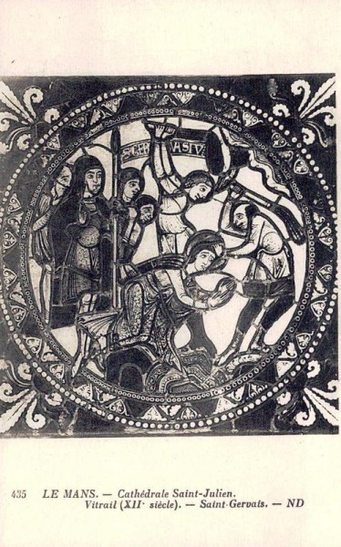 Le Mans. - Cathédrale Saint - Julien. Vitrail (CII siècle). - Saint Gervails. ND Vorderseite