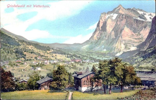 Grindelwald mit Wetterhorn Vorderseite