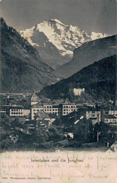 Interlaken und die Jungfrau Vorderseite
