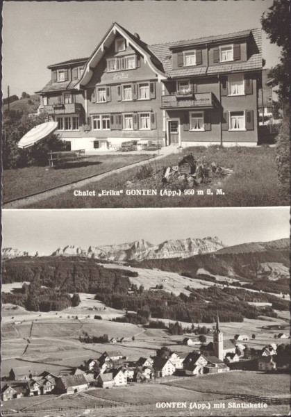 Gonten mit Säntis. Chalet "Erika"