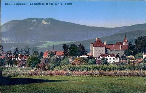 Colombier. Le Chateau et vue sur la Tourne Vorderseite