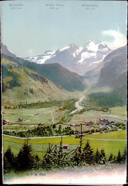 Kandersteg, 3-fach Karte Vorderseite