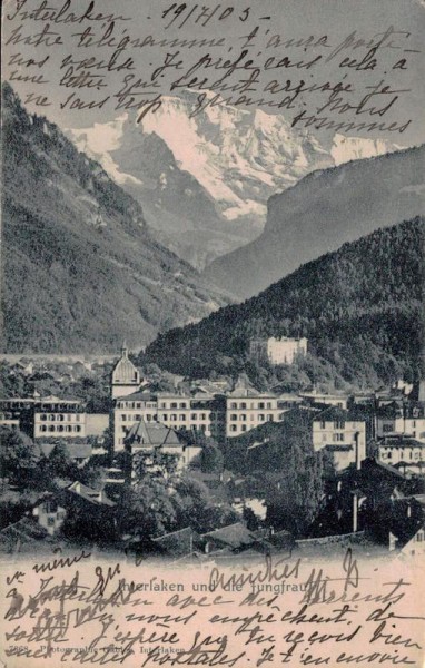 Interlaken und Jungfrau Vorderseite