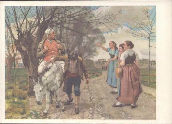 F. Hodler, Der Müller, sein Sohn und der Esel Vorderseite
