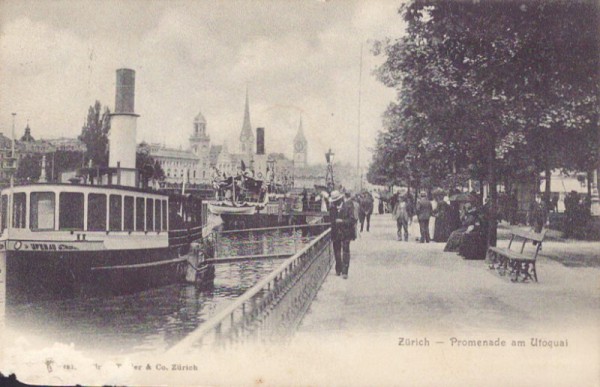 Zürich - Promenade am Utoquai