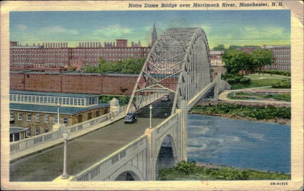 Notre Dame Bridge over Merrimack River (Manchester) Vorderseite