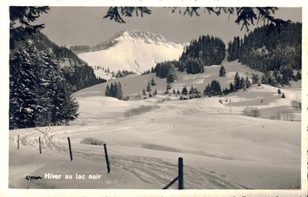 Hiver au lac Noir, Schwarzsee. 1940 Vorderseite
