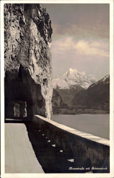 Axenstrasse mit Bristenstock Vorderseite