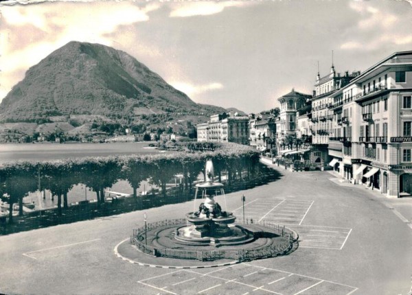 Lugano, Quai, Fontana Bossi e Monte San Salvatore Vorderseite