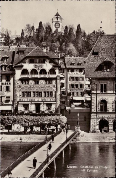 Luzern, Gasthaus zu Pfistern mit Zytturm
