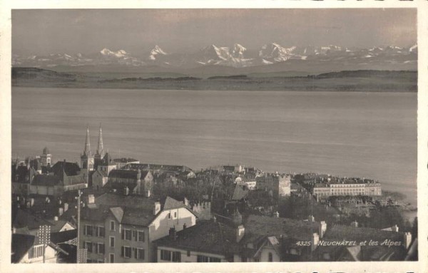 Neuchâtel et les Alpes. 1935 Vorderseite